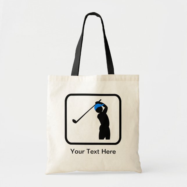 Customizable Golfer Logo Tote Bag (Front)