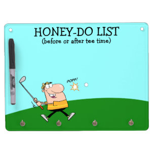 Customizable Golfing Dry Erase Board