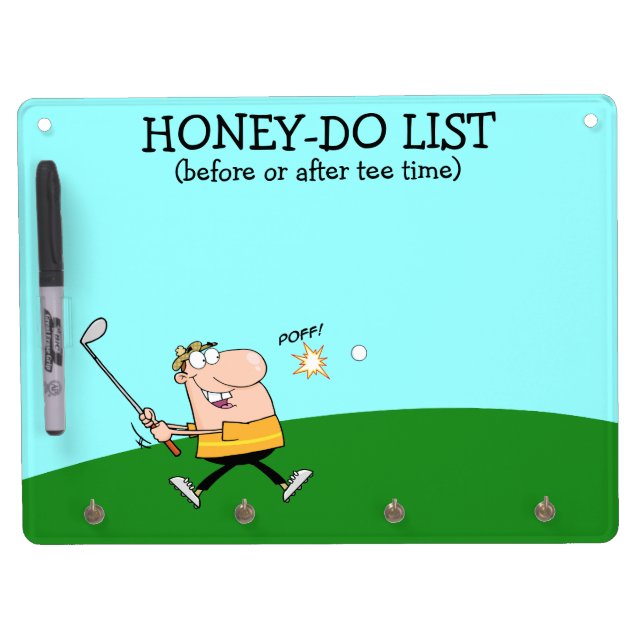 Customizable Golfing Dry Erase Board (Front)