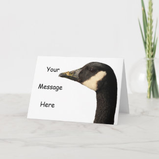 Customizable Goose Head Greeting Card
