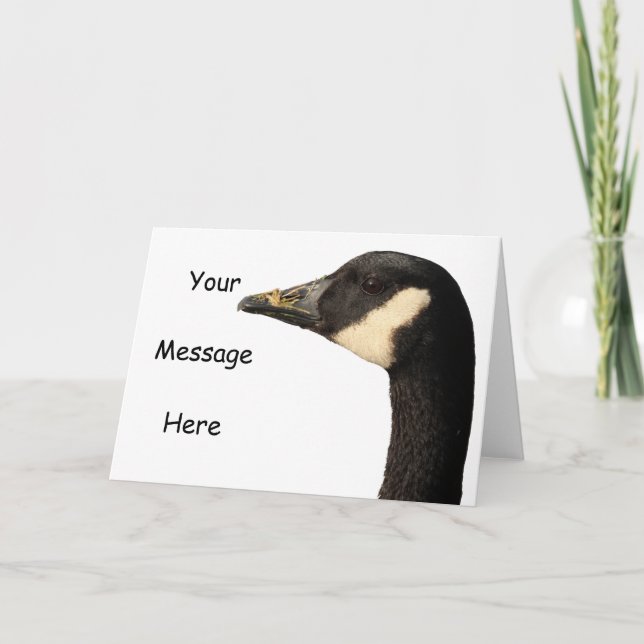 Customizable Goose Head Greeting Card (Front)