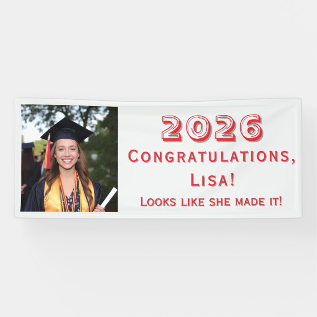 Customizable Graduation  Banner (Horizontal)