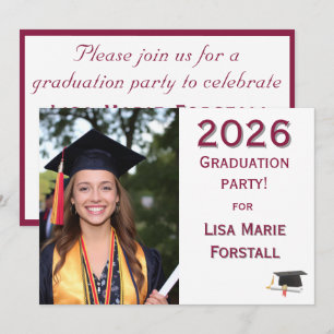 Customizable Graduation Invitation