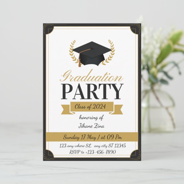 Customizable Graduation invitation (Standing Front)