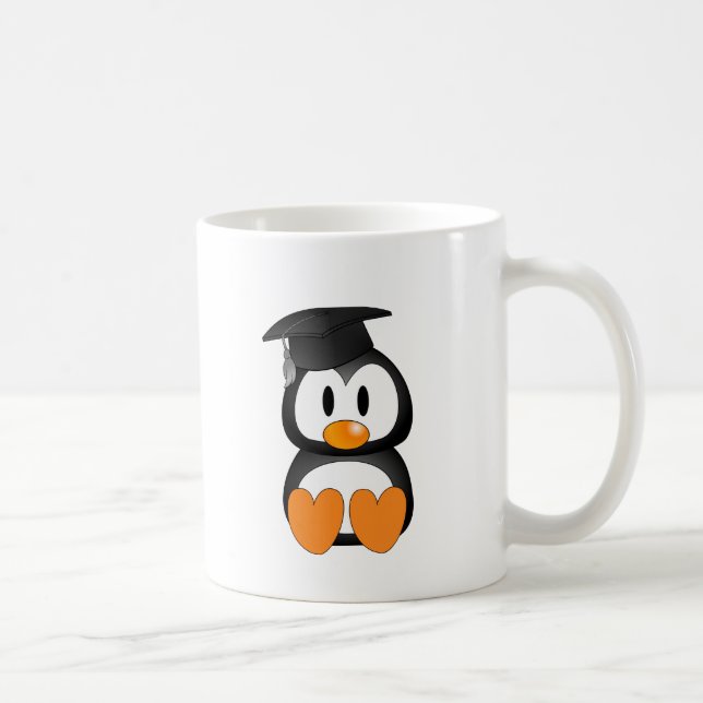 Customizable Graduation Penguin Coffee Mug (Right)