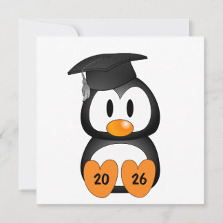 Customizable Graduation Penguin Invitation