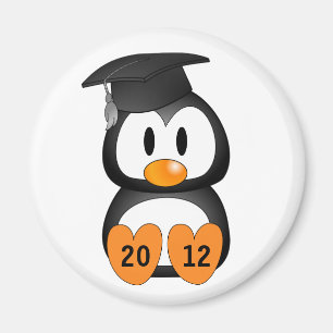 Customizable Graduation Penguin Magnet