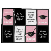 Customizable Graduation Pink Large Gift Bag | Zazzle