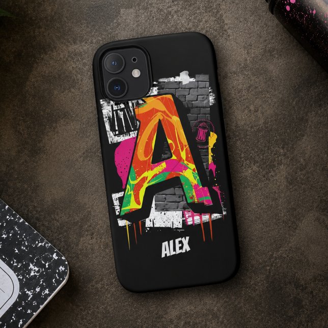 Customizable Graffiti Style Letter "A" Graphic Case-Mate iPhone Case (Creator Uploaded)