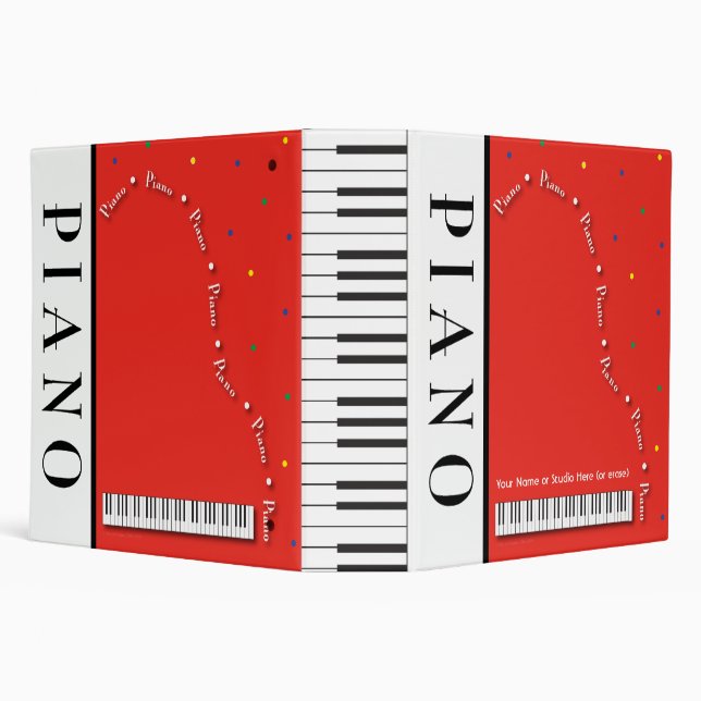 Customizable Grand Piano 2" Binder (Background)