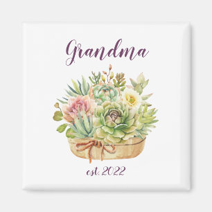 CUSTOMIZABLE Grandma Date - First time Grandma Cof Magnet