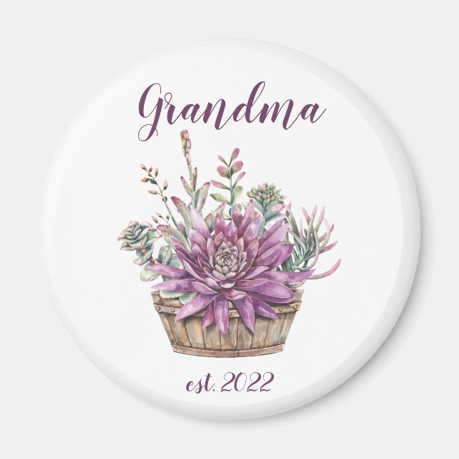 CUSTOMIZABLE Grandma Date - First time Grandma Cof Magnet (Front)