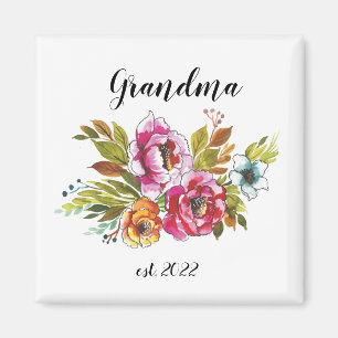 CUSTOMIZABLE Grandma Date - First time Grandma Cof Magnet