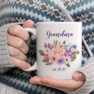 CUSTOMIZABLE Grandma Date - First time Grandma Coffee Mug
