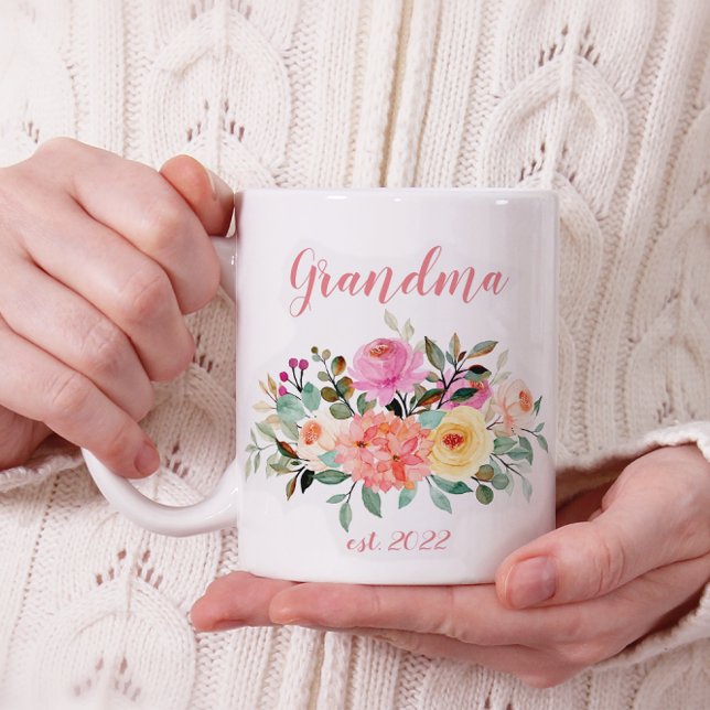 CUSTOMIZABLE Grandma Date - First time Grandma Coffee Mug (Creator Uploaded)