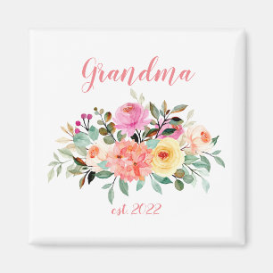 CUSTOMIZABLE Grandma Date - First time Grandma Magnet