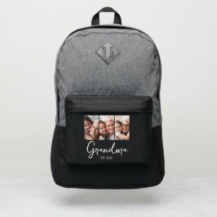 Customizable Grandma Established Year 3 Photo Port Authority® Backpack