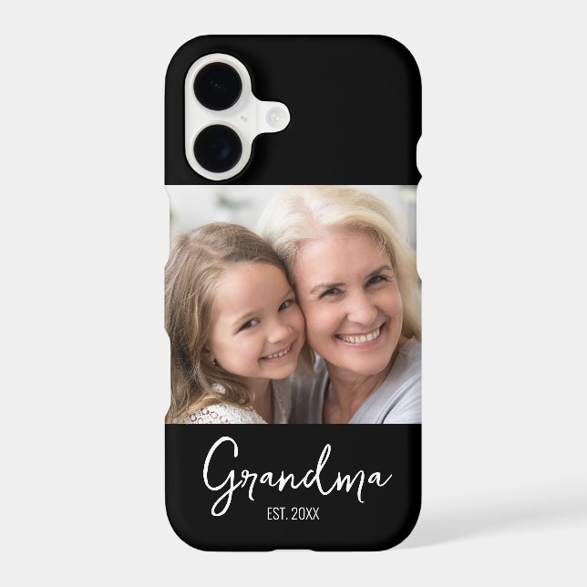 Customizable Grandma Established Year Photo Case-Mate iPhone Case (Back)