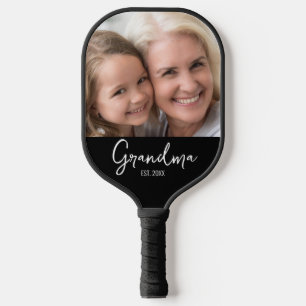 Customizable Grandma Established Year Photo Pickleball Paddle