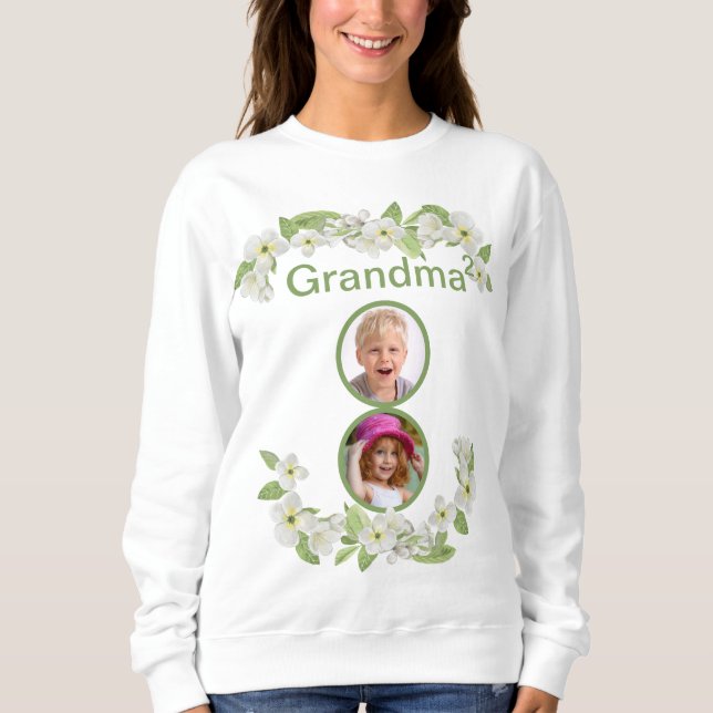 Customizable Grandma of 2 Sweatshirt (Front)