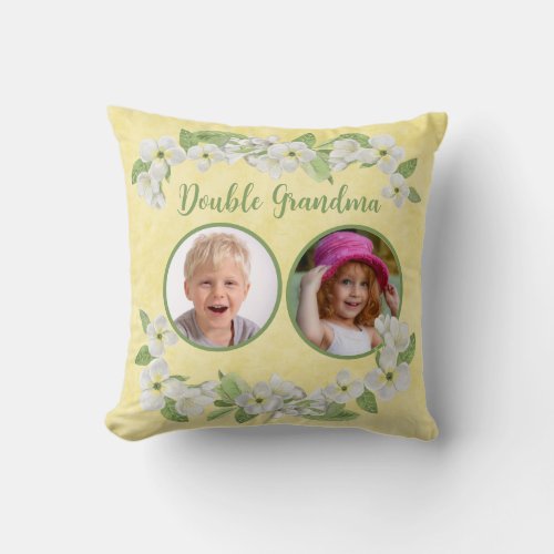 Customizable Grandma of 2 Throw Pillow