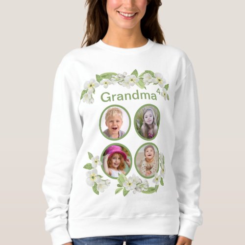 Customizable Grandma of 4  Sweatshirt