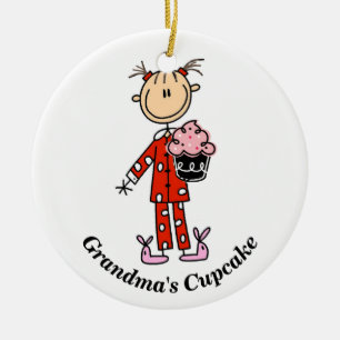 Customizable Grandma's Cupcake Ornament