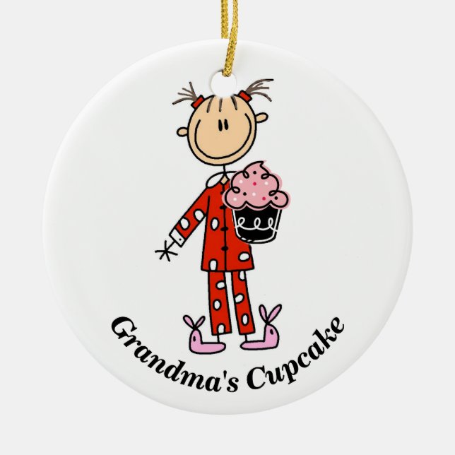 Customizable Grandma's Cupcake Ornament (Front)