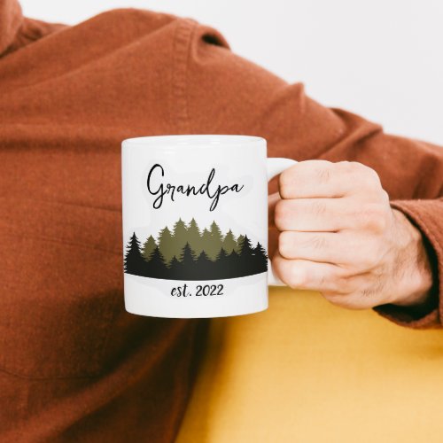 CUSTOMIZABLE Grandpa Date _ First time Grandpa Coffee Mug