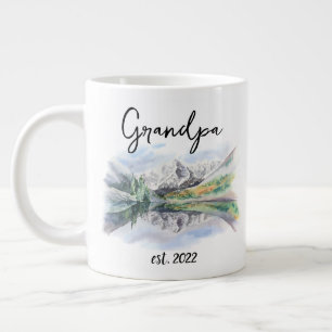 CUSTOMIZABLE Grandpa Date - First time Grandpa Giant Coffee Mug