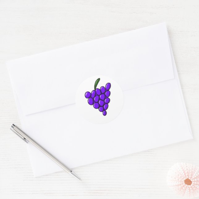Customizable Grapes Sticker (Envelope)