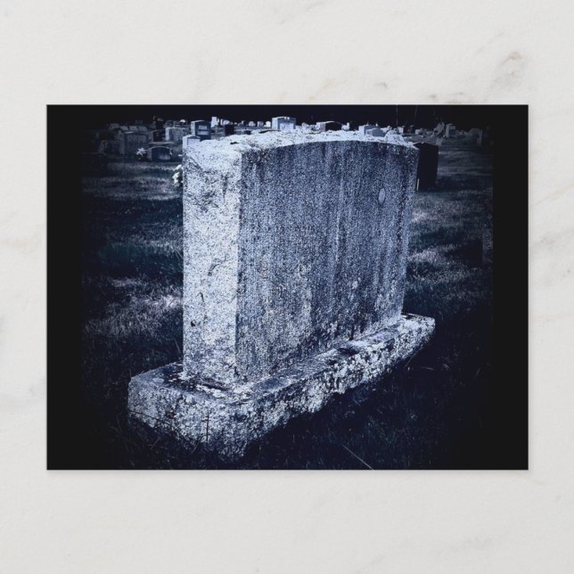 Customizable Gravestone Themed Postcard (Front)