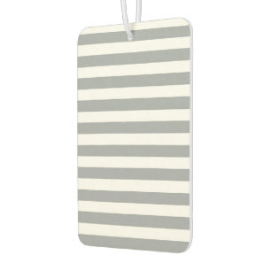 Customizable Gray and White Stripes Air Freshener