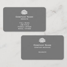 Customizable Gray Business Card
