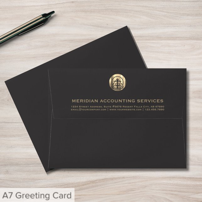 Customizable Gray Gold Professional Envelope (Creator Uploaded)