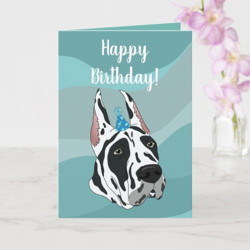 Customizable Great Dane Birthday Card