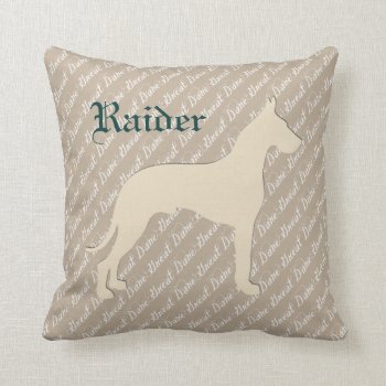 Customizable Great Dane Throw Pillow by K2Pphotography at Zazzle