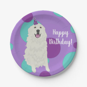 Customizable Great Pyrenees  Birthday  Paper Plates
