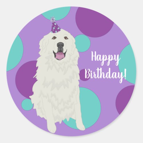 Customizable Great Pyrenees  Classic Round Sticker