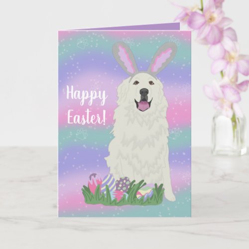 Customizable Great Pyrenees Easter Card