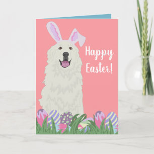 Customizable Great Pyrenees Easter Card