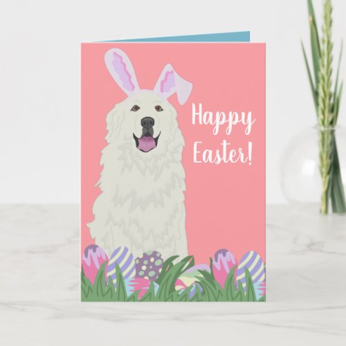 Customizable Great Pyrenees Easter  Card