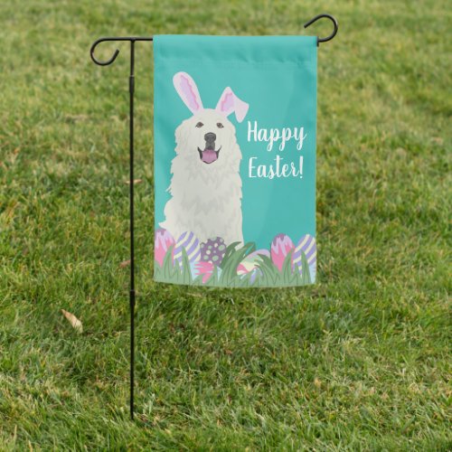 Customizable Great Pyrenees Easter  Garden Flag