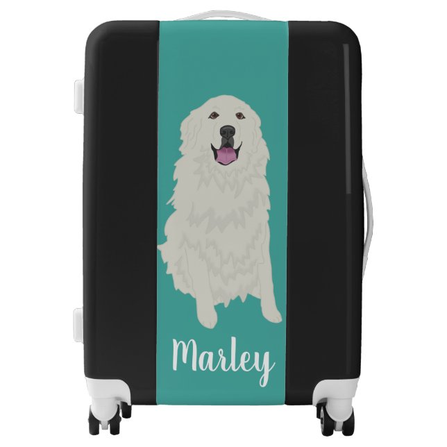 Customizable Great Pyrenees Luggage (Front)