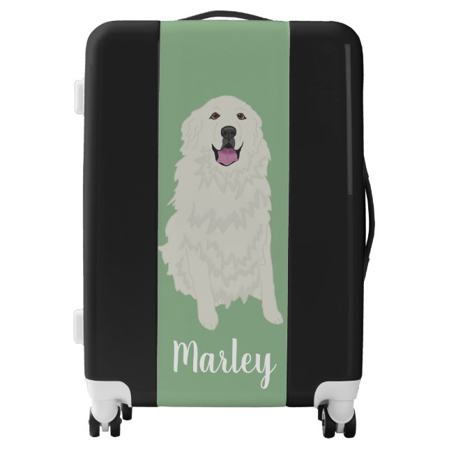 Customizable Great Pyrenees Luggage (Front)