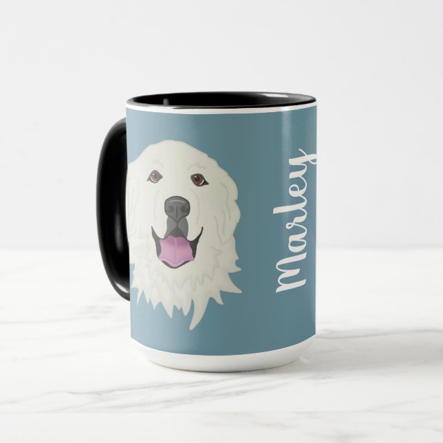 Customizable Great Pyrenees  Mug (Front Left)