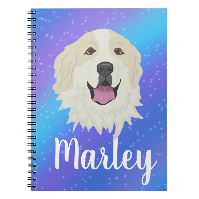 Customizable Great Pyrenees  Notebook (Front)