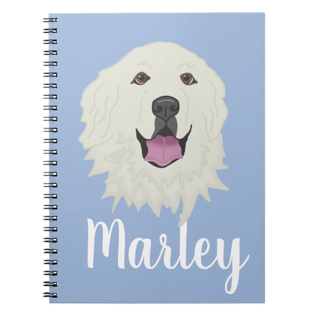 Customizable Great Pyrenees Notebook (Front)