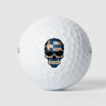 Customizable Greek Flag Skull Golf Balls at Zazzle