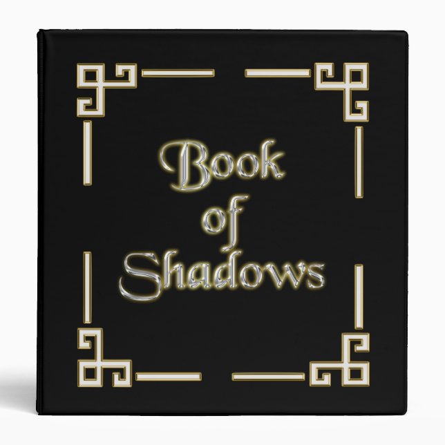 Customizable Greek Key Book of Shadows Binder (Front)
